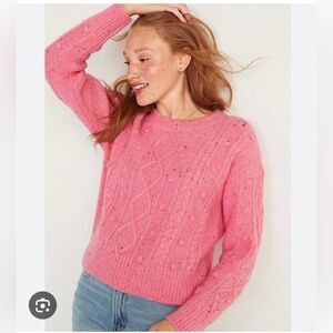 Old Navy Textured Pink Sweater